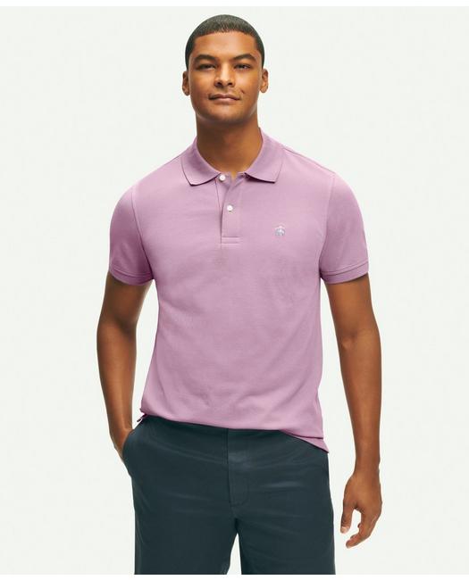 Brooks Brothers Golden Fleece Stretch Supima Polo Shirt | Light Purple | Size Xl