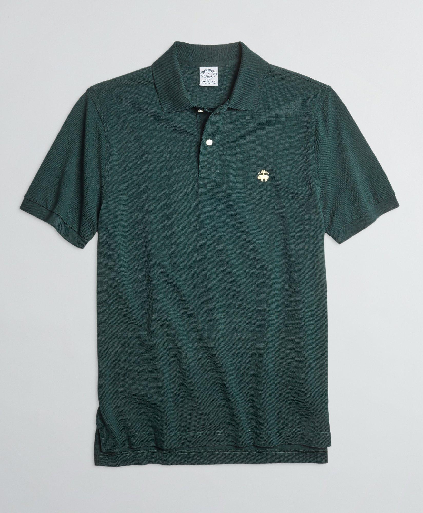Brooks Brothers Golden Fleece Stretch Supima Polo Shirt | Medium Green | Size Small
