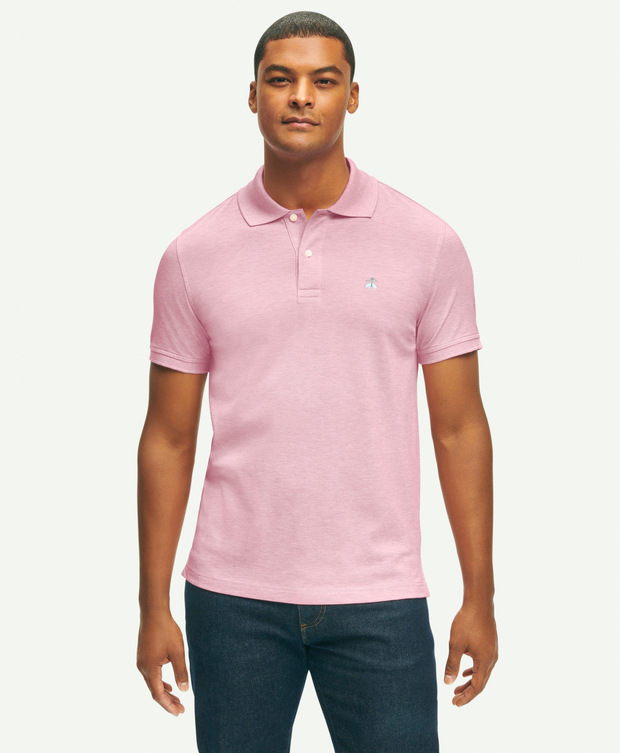 Brooks Brothers Golden Fleece Stretch Supima Polo Shirt | Pink | Size Small