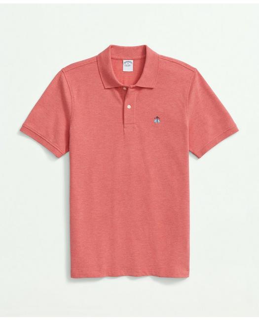 Brooks Brothers Golden Fleece Stretch Supima Polo Shirt | Red Heather | Size Small
