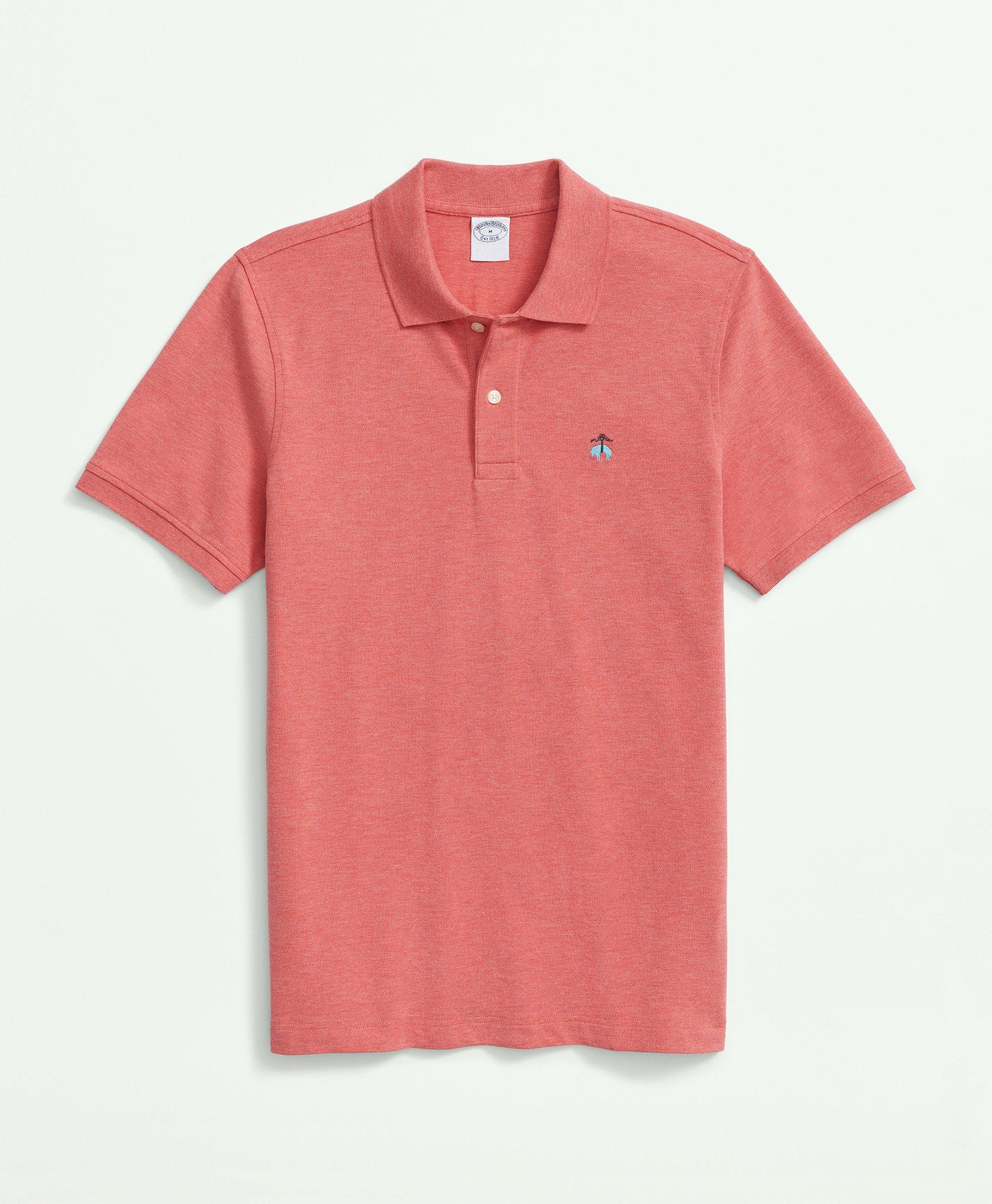 Brooks Brothers Golden Fleece Stretch Supima Polo Shirt | Red Heather | Size Small