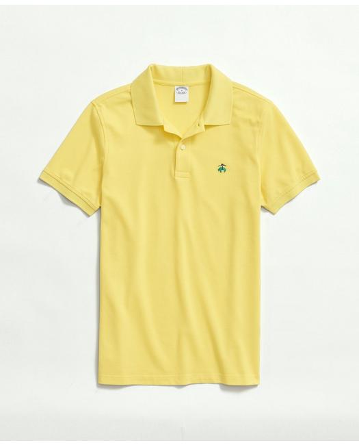 Brooks Brothers Golden Fleece Slim Fit Stretch Supima Polo Shirt | Yellow | Size Small