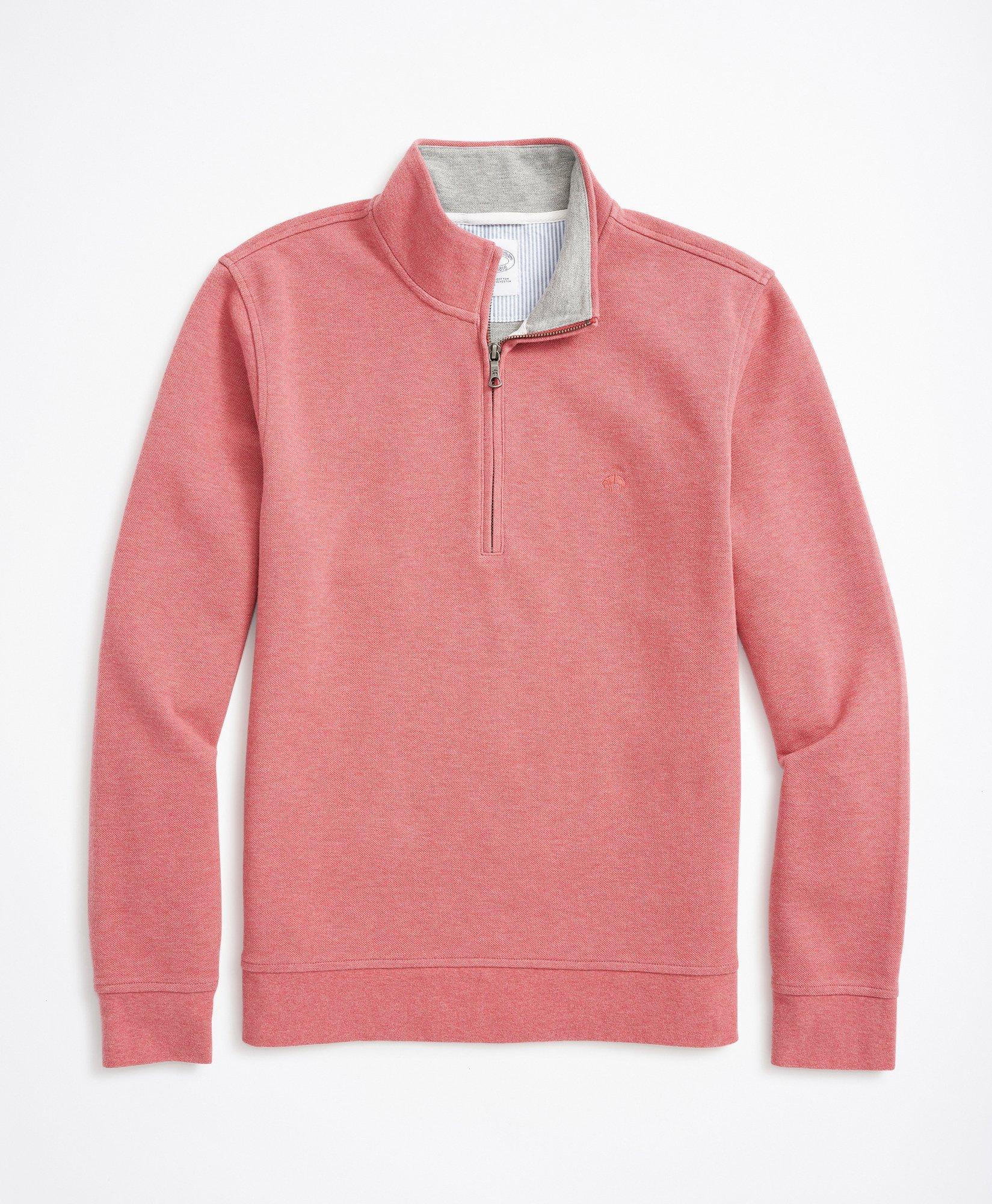 Brooks Brothers Half-zip Sweatshirt | Medium Red | Size Large