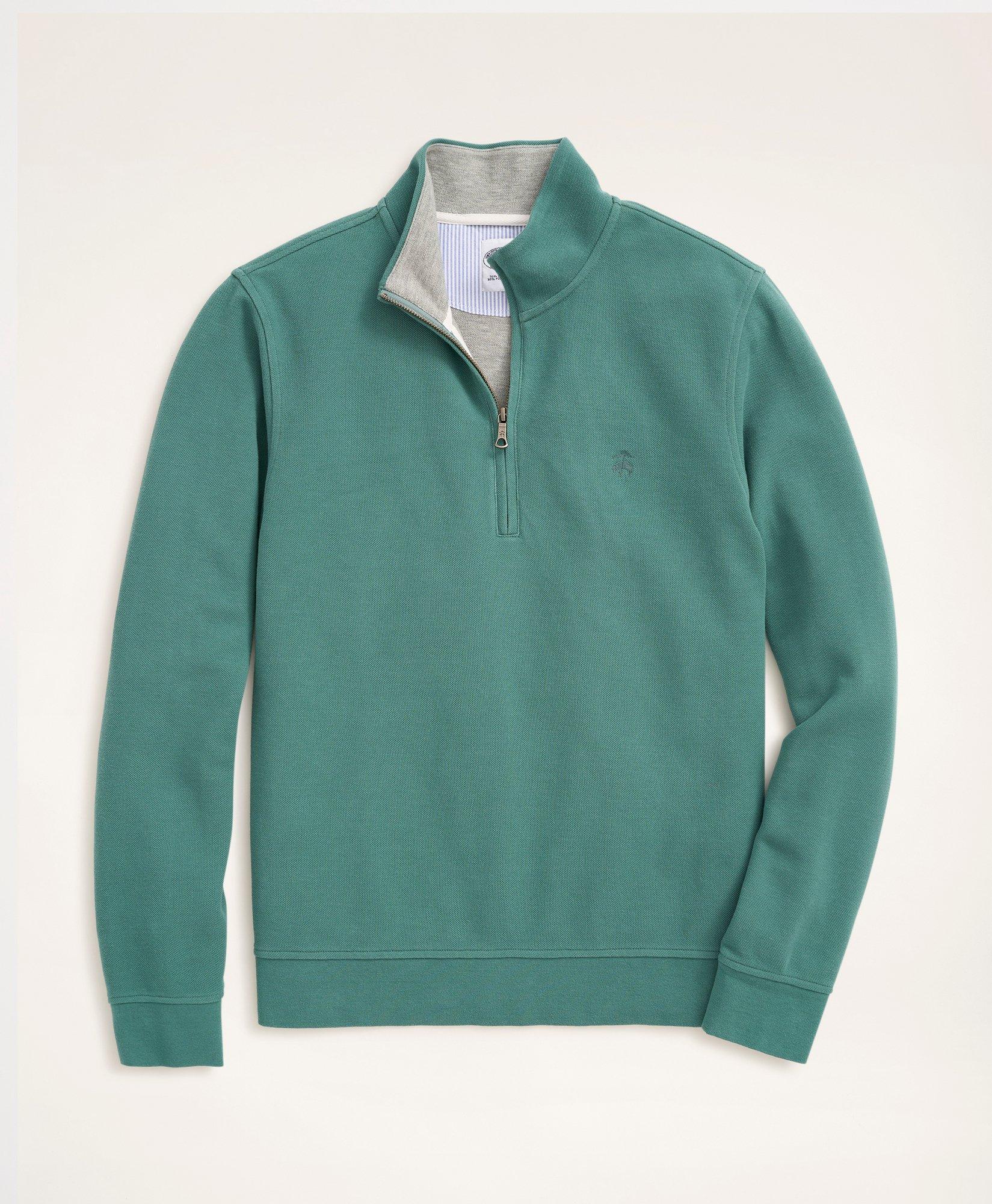 Brooks Brothers Half-zip Sweatshirt | Pine Green | Size Xs