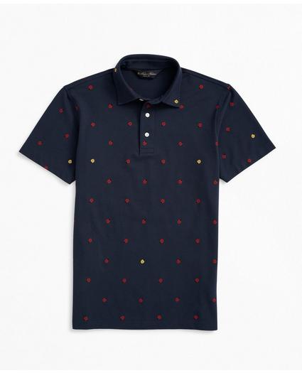 Slim Fit Ladybug Print Polo Shirt