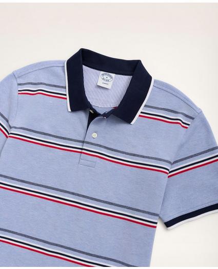 Slim-Fit Stretch Cotton Striped Polo Shirt