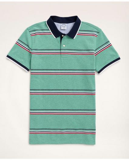 Slim-Fit Stretch Cotton Striped Polo Shirt