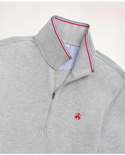 Supima Cotton Pique Half-Zip Polo Shirt