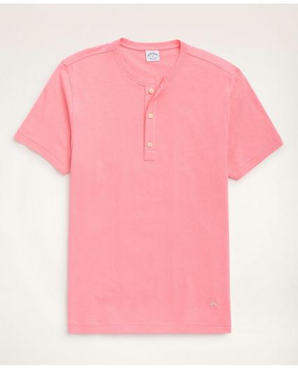 Washed Cotton Linen Henley