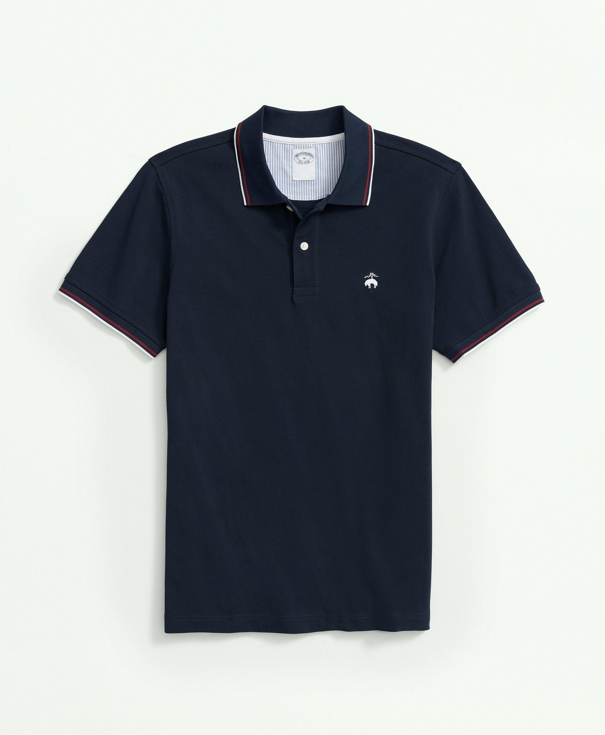 Brooks Brothers Golden Fleece Supima Tipped Polo Shirt | Navy | Size Xs