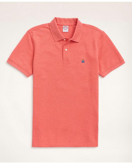 Brooks Brothers Golden Fleece Original-fit Washed Supima Polo Shirt | Coral Heather | Size Xs