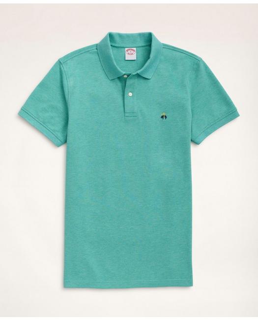 Brooks Brothers Golden Fleece Original-fit Washed Supima Polo Shirt | Light Green Heather | Size Xs