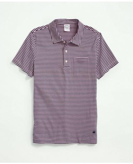 Vintage Washed Cotton Feeder Stripe Polo Shirt