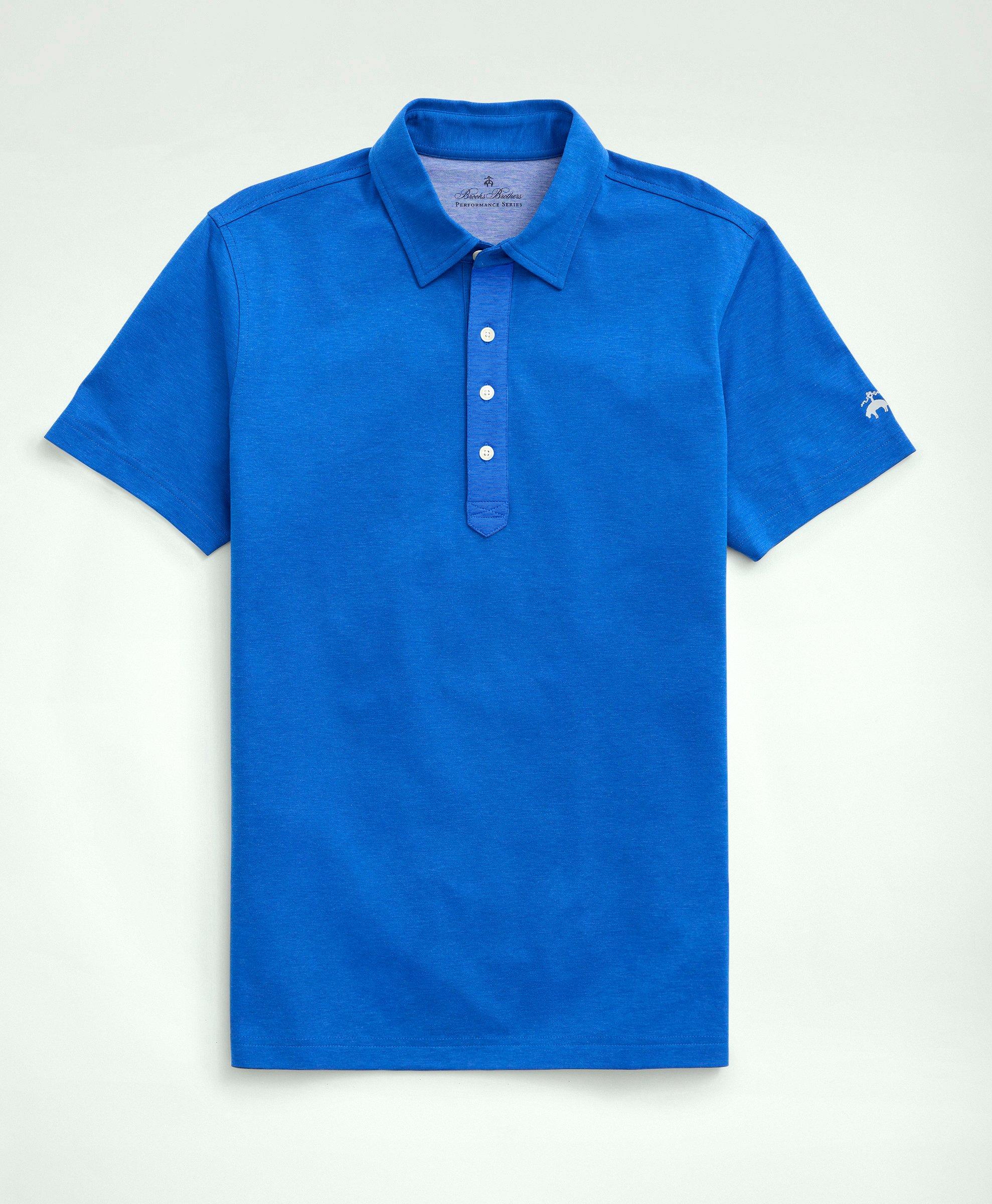 Brooks Brothers Performance Series Supima Polo Shirt | Blue | Size Xl