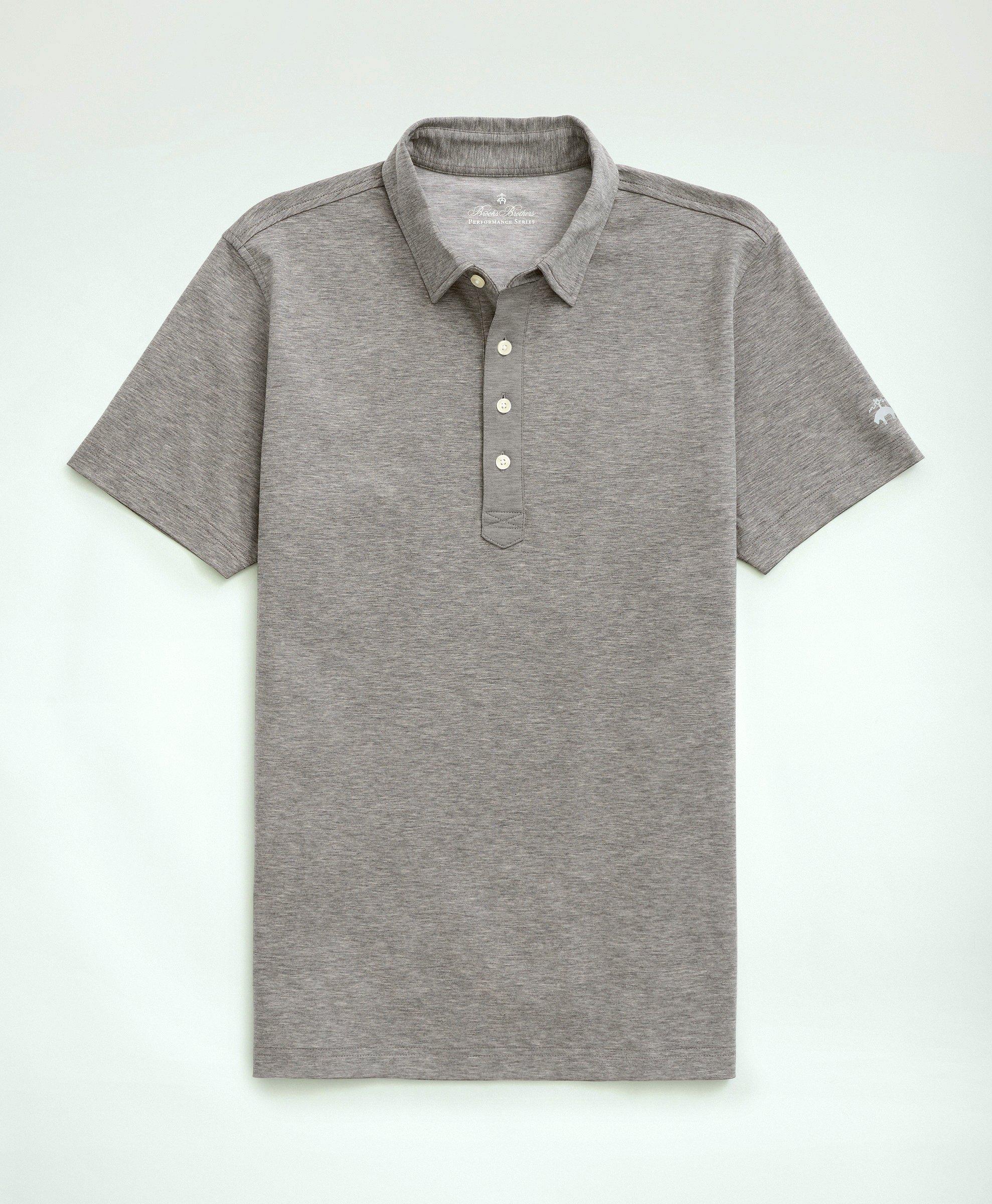 Brooks Brothers Performance Series Supima Polo Shirt | Grey | Size Small