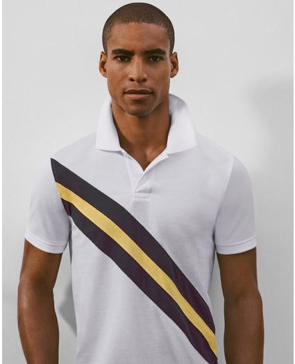 Cotton Pique Archive Stripe Polo Shirt