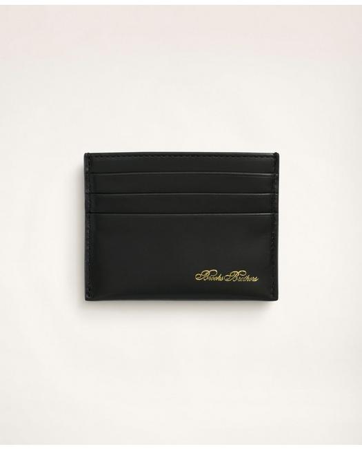 Brooks Brothers Leather Card Case | Black