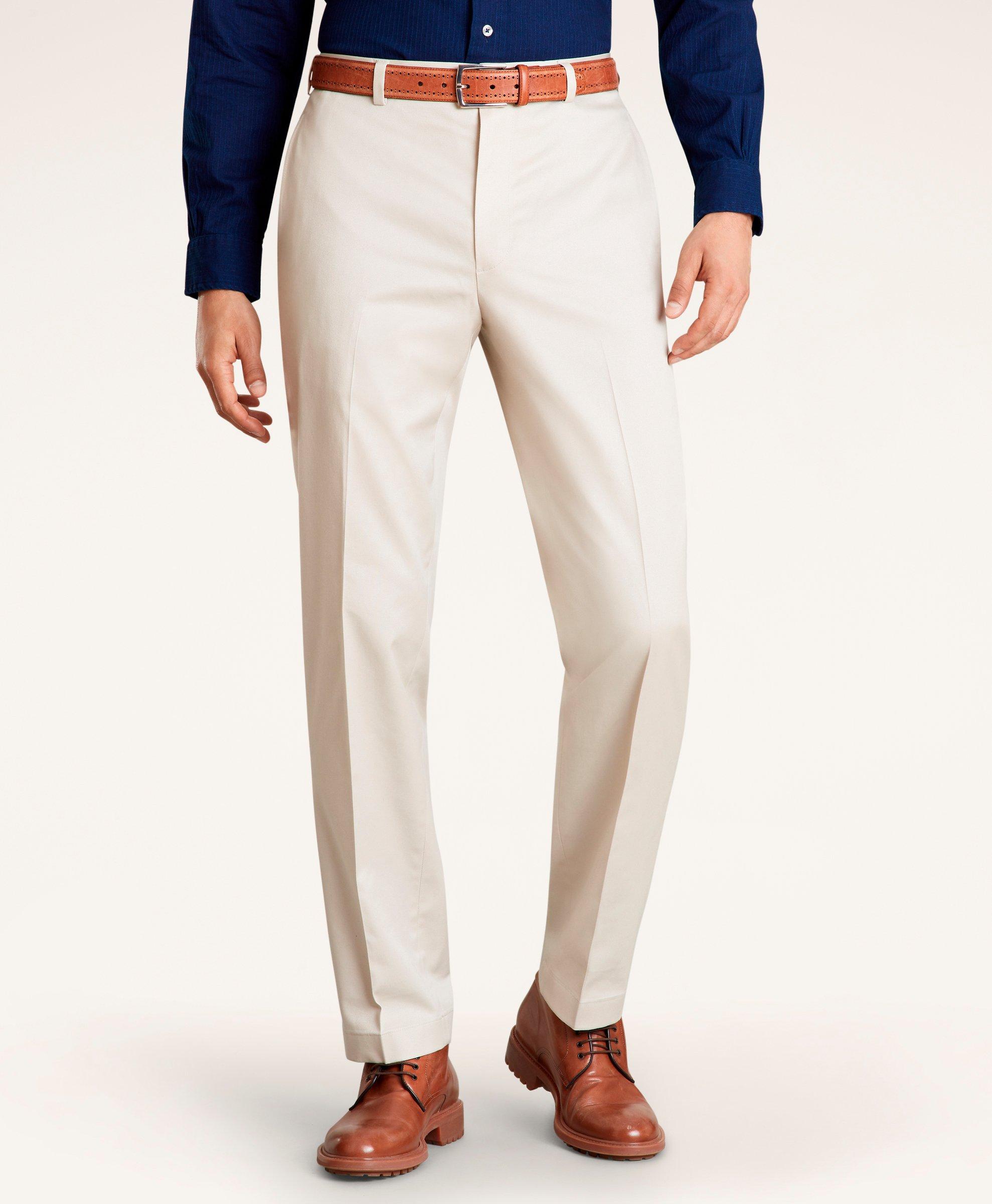 Brooks Brothers Clark Straight-fit Stretch Advantage Chino Pants In Stone