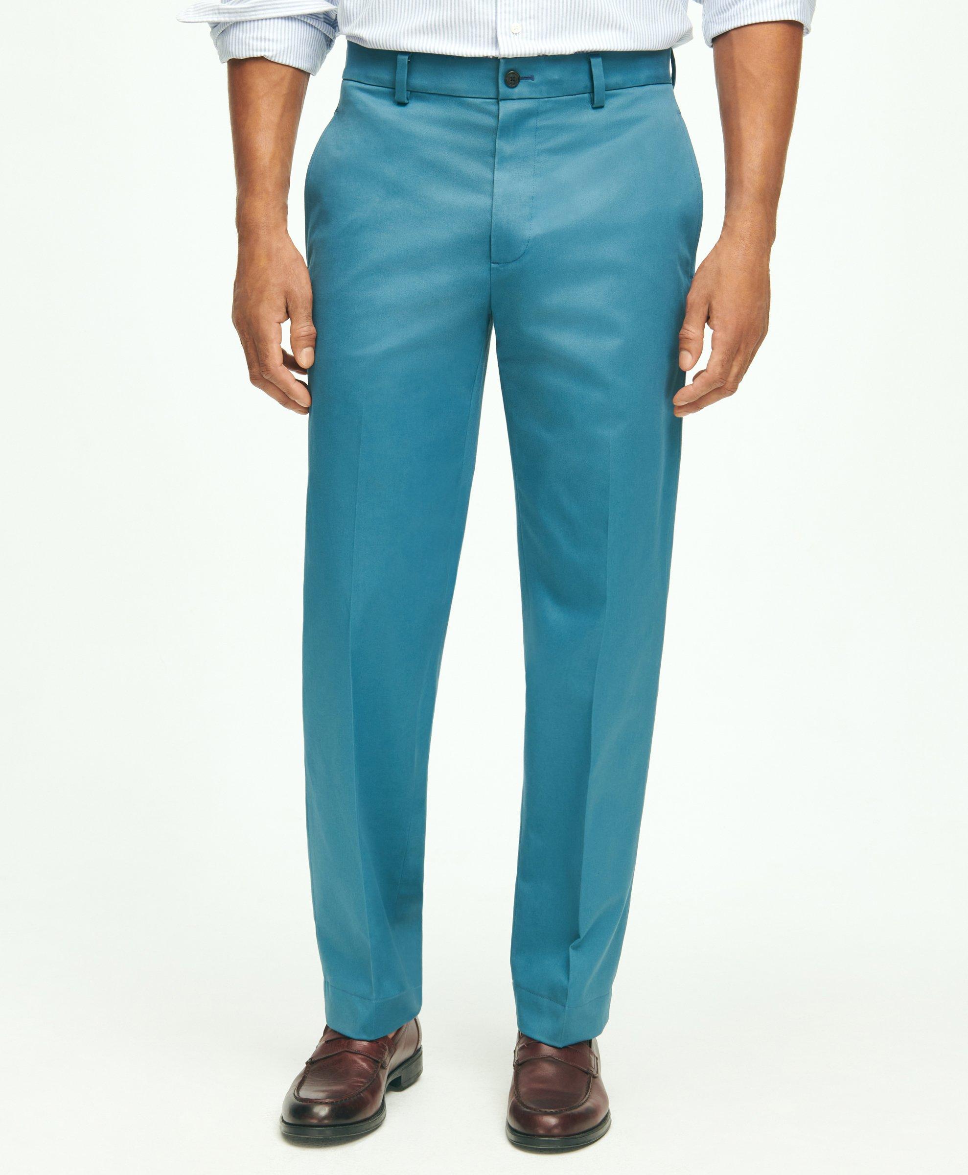 Brooks Brothers Clark Straight-fit Stretch Advantage Chino Pants | Teal | Size 36 34