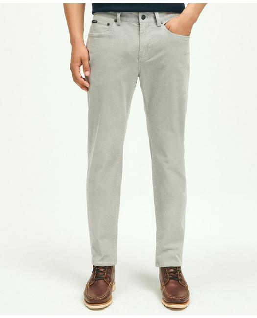 Brooks Brothers Five-pocket Stretch Corduroy Pants | Grey | Size 28 32