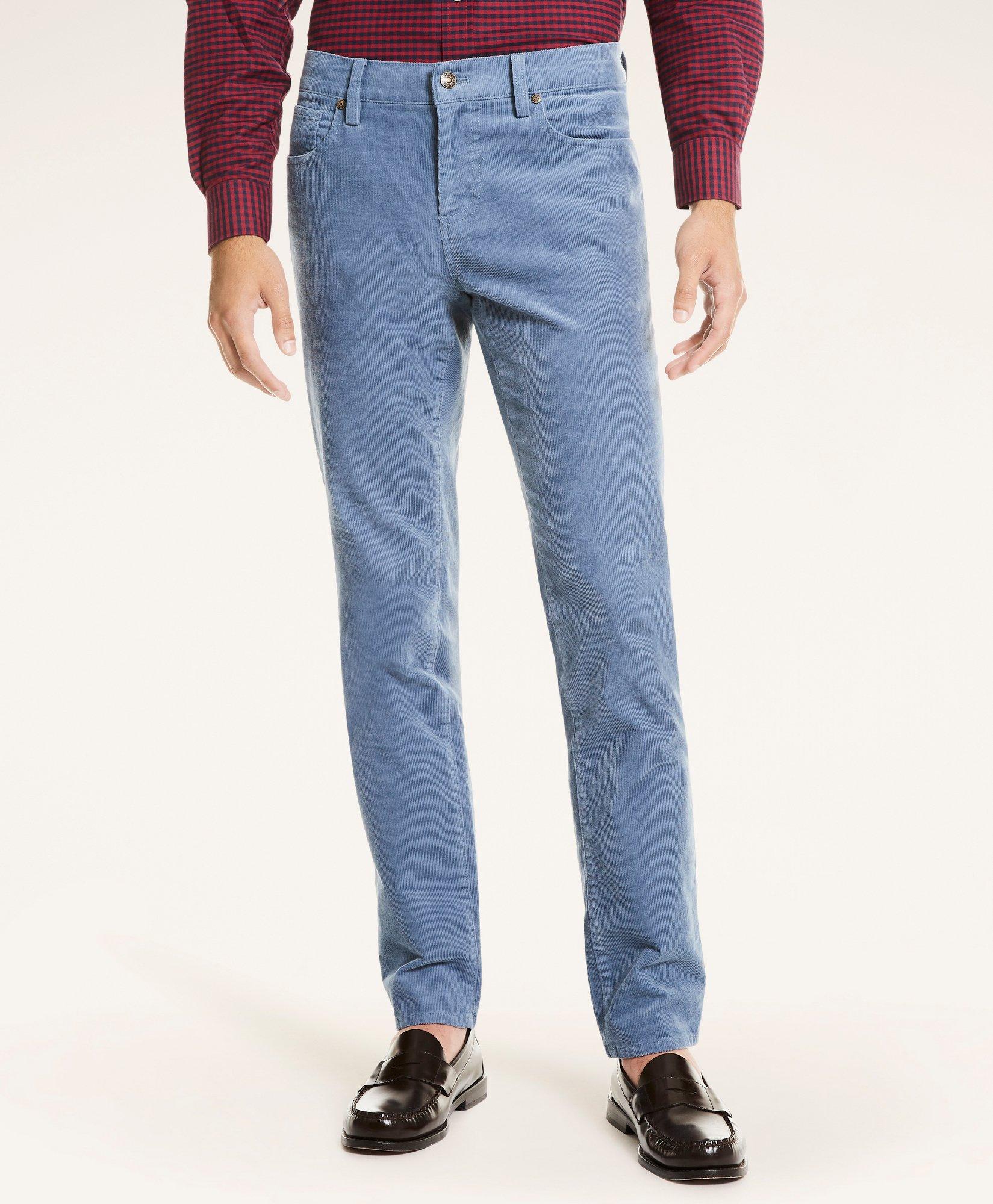 Indigo Corduroy Stretch Jeans - Light Blue