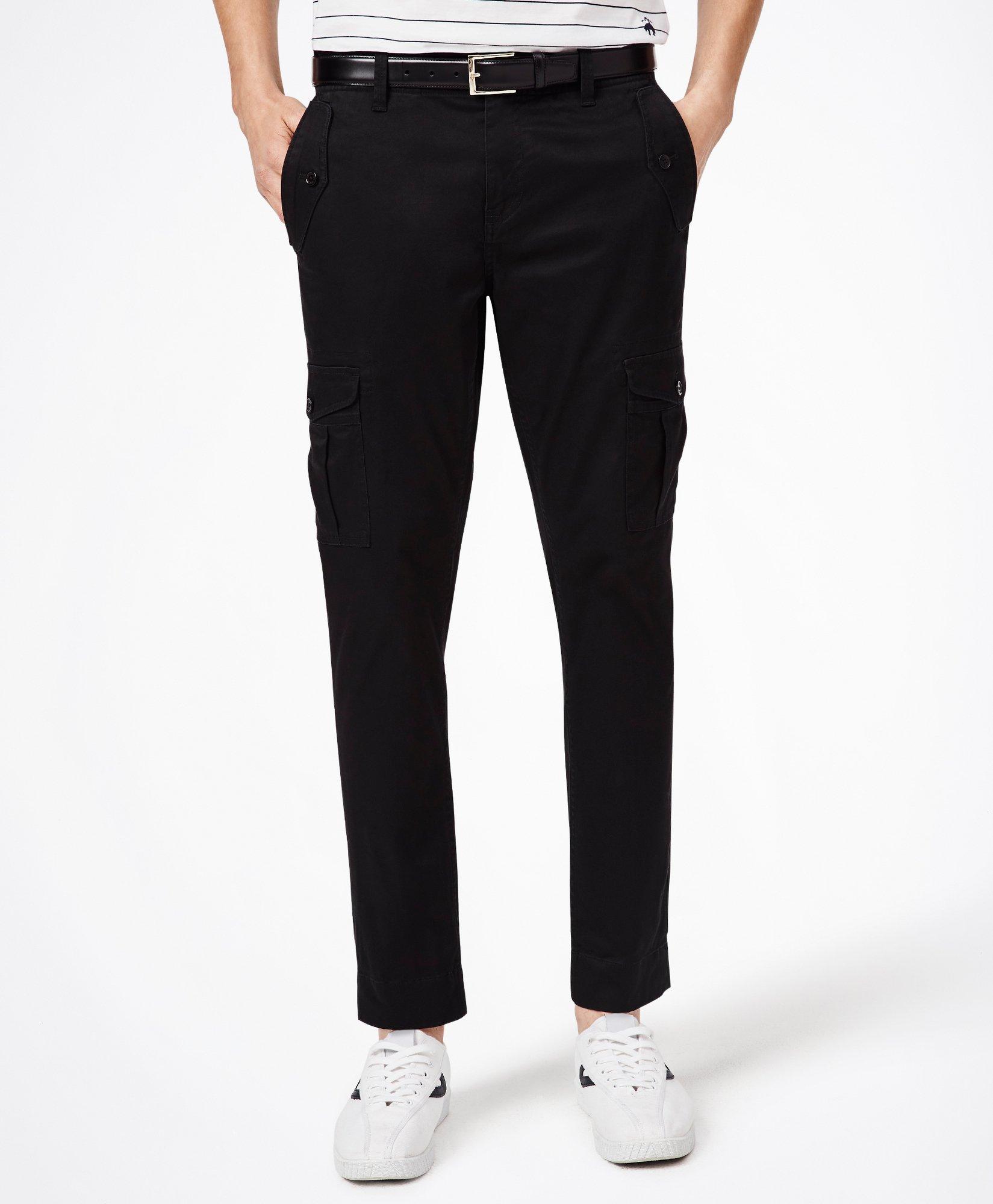 Brooks Brothers Washed Cotton Stretch Cargo Pants | Black | Size 38 30