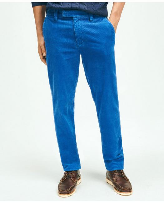 Brooks Brothers Milano Slim-fit Wide-wale Corduroy Pants | Blue | Size 40 30