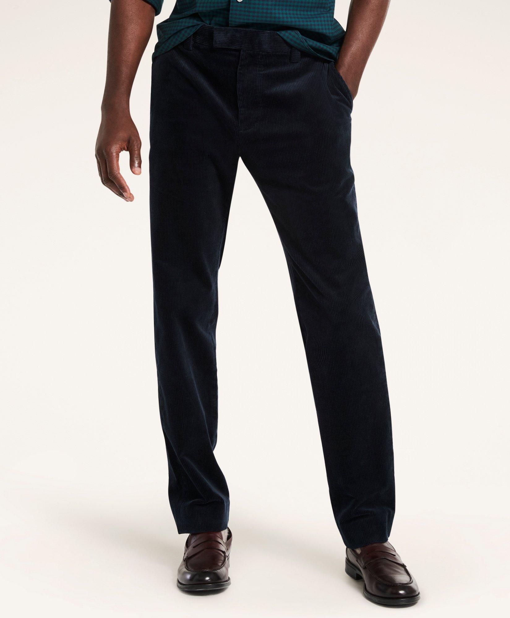 Brooks Brothers Milano Slim-fit Wide-wale Corduroy Pants | Dark Navy | Size 32 30
