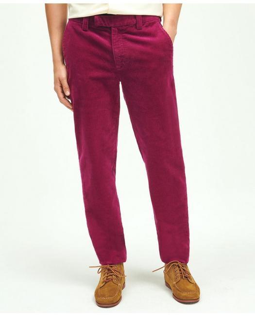 Brooks Brothers Milano Slim-fit Wide-wale Corduroy Pants | Dark Purple | Size 32 30