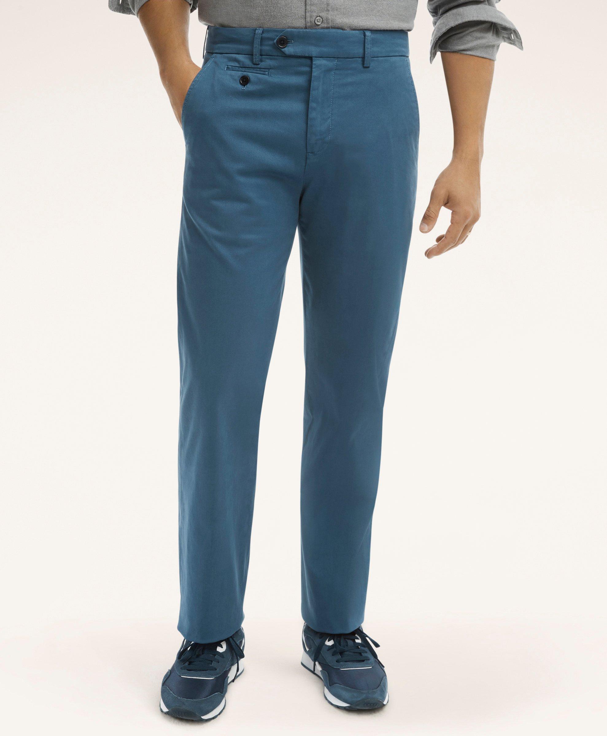 Slim Fit Five-Pocket Stretch Cotton Garment Dyed Pants