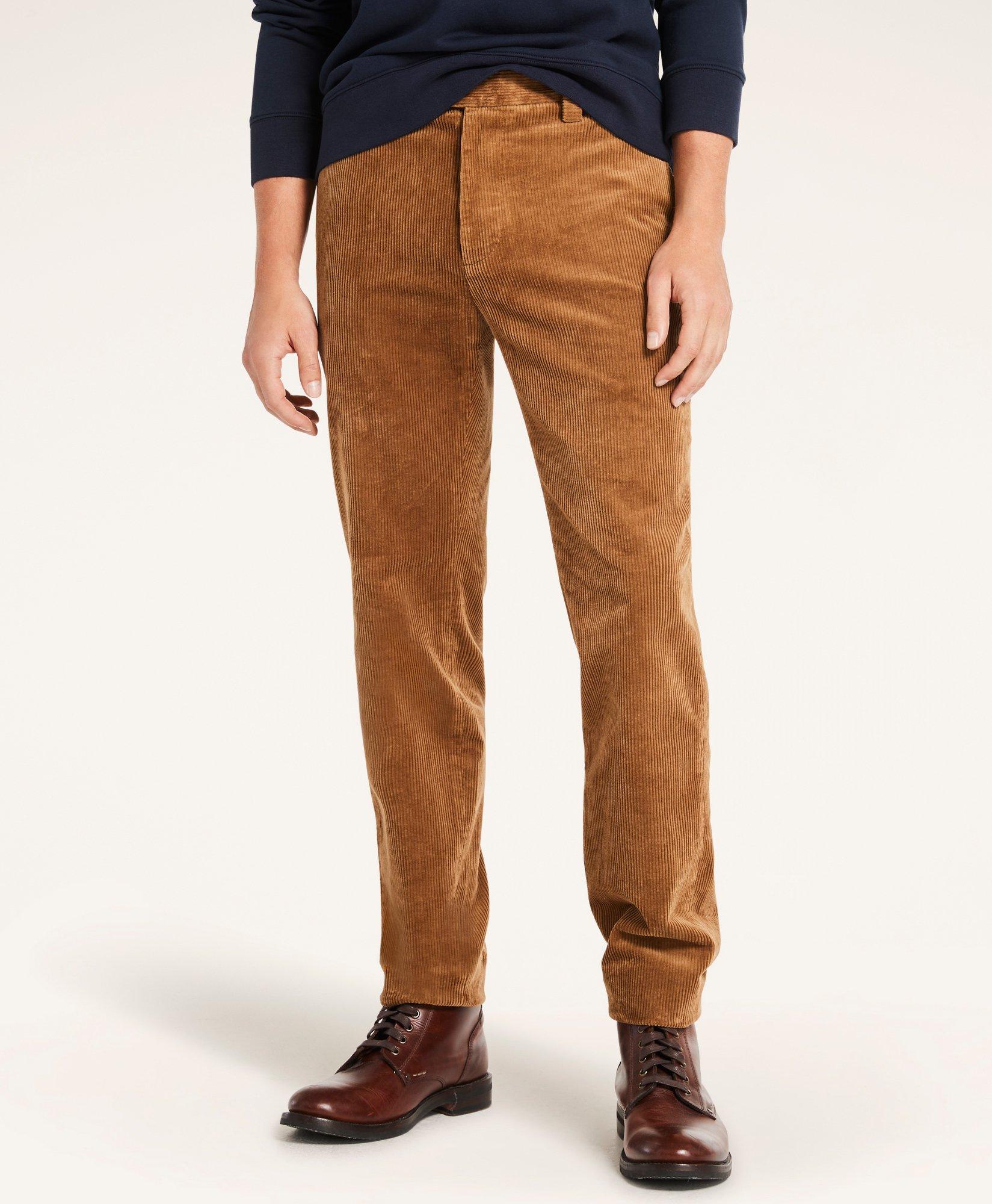 Brooks Brothers Clark Straight-fit Wide-wale Corduroy Pants | Brown | Size 32 30