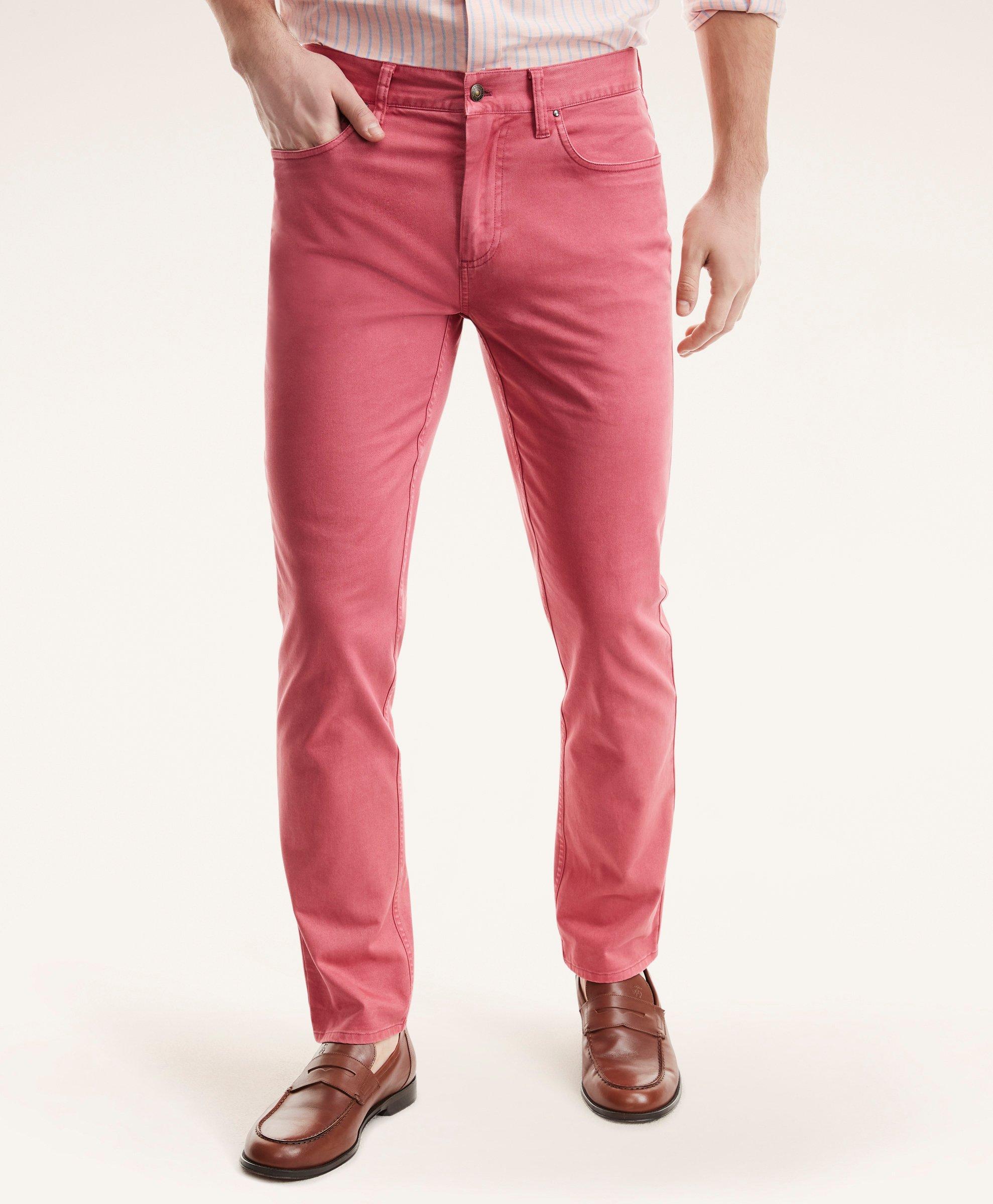 Brooks Brothers Five-pocket Stretch Cotton Twill Pants | Red | Size 28 32