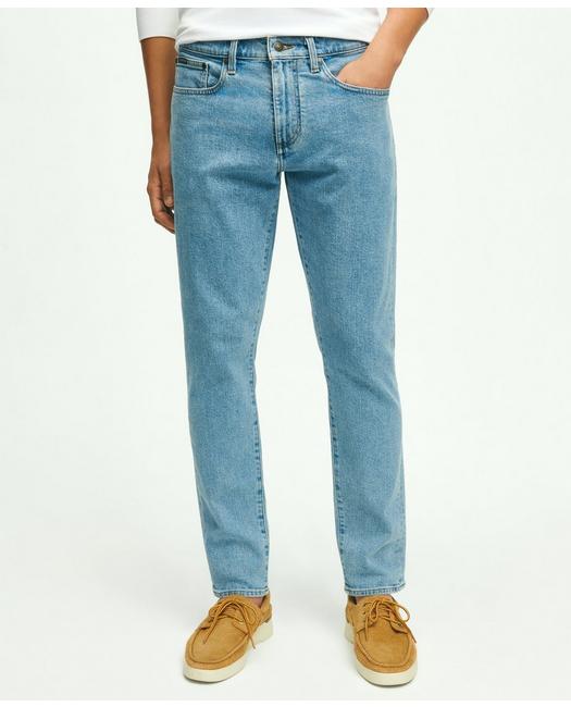 Brooks Brothers Classic Slim Fit Denim Jeans | Light Blue | Size 40 32