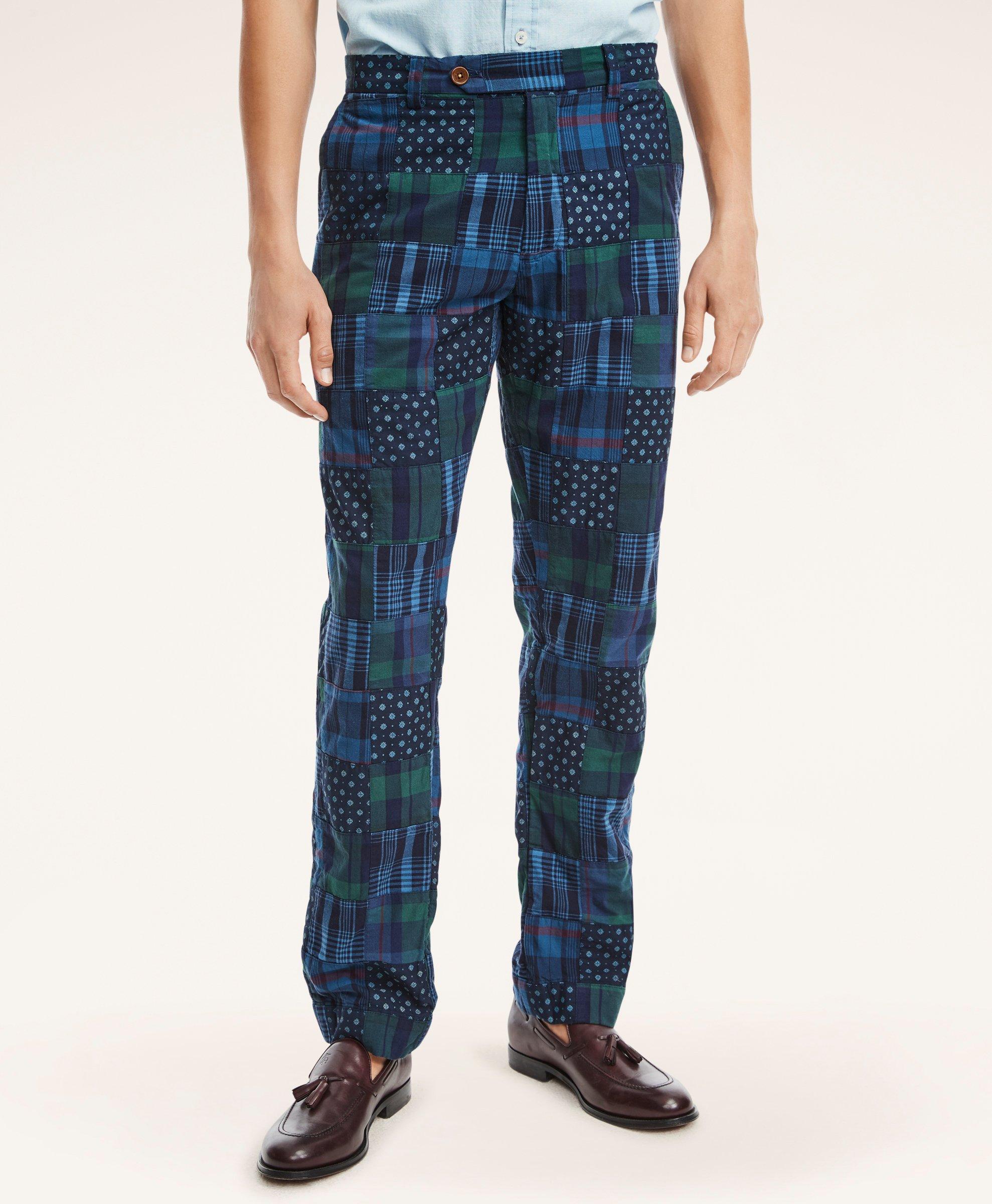 Slim Fit Paisley Suit Trousers In Cotton Blend