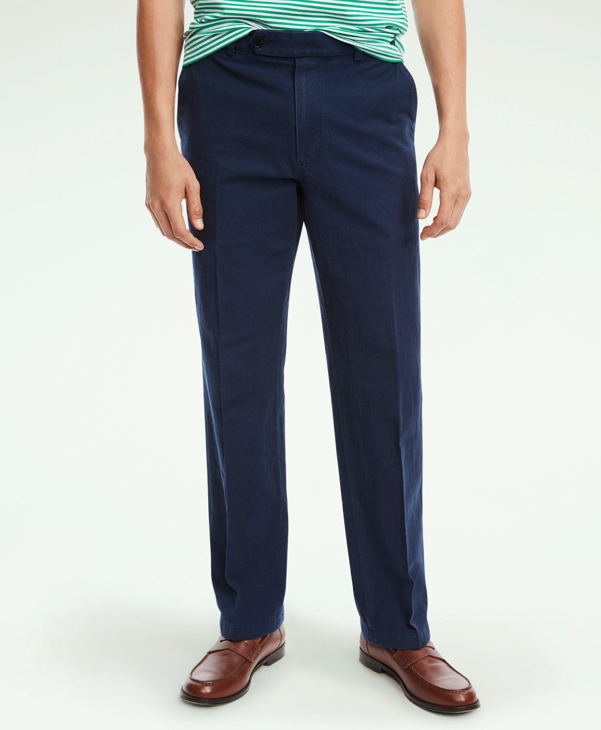 Brooks Brothers Clark Straightfit Stretch Cotton Linen Chino Pants