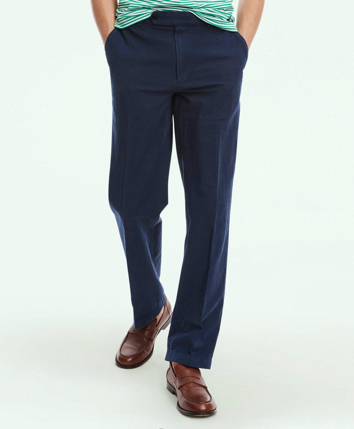 Linen Cotton Dress Pants | Brooks Brothers