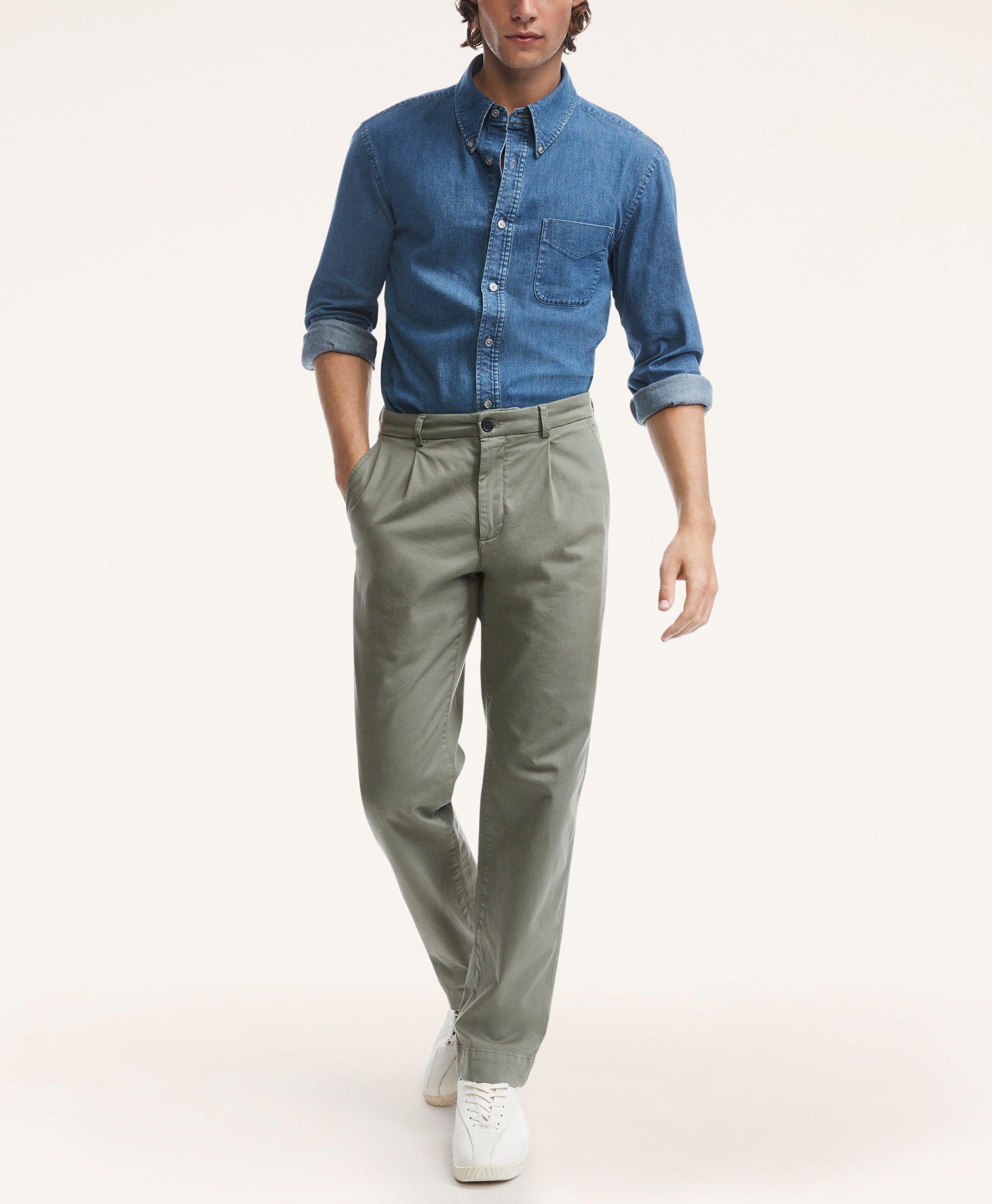 Brooks Brothers Madison Fit Pleat Front Covert Twill Trousers, $248, Brooks Brothers