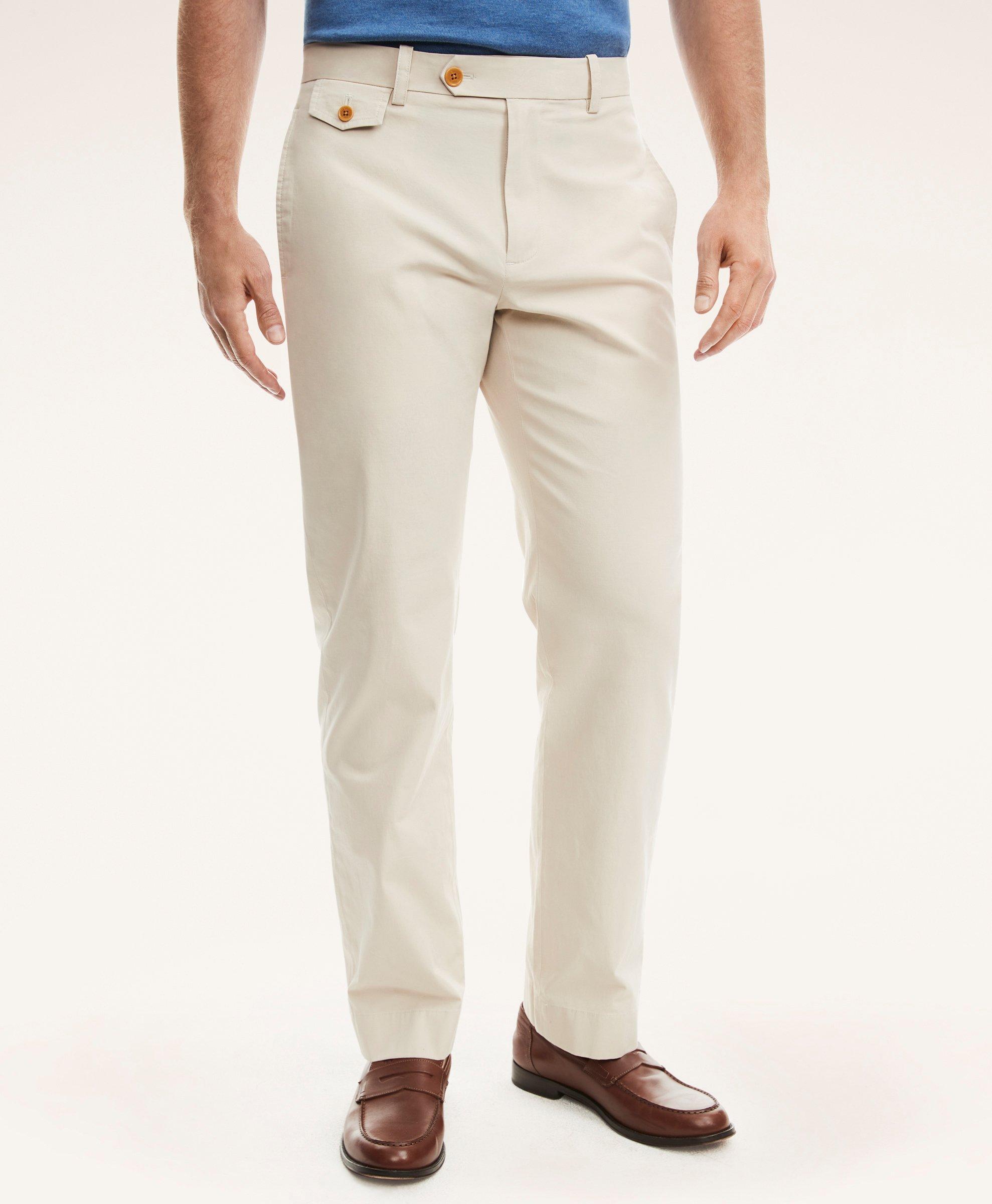 Brooks Brothers Clark Straight-fit Stretch Supima Cotton Poplin Chino Pants | Natural | Size 28 32