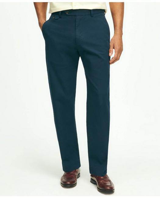 Brooks Brothers Clark Straight-fit Stretch Supima Cotton Poplin Chino Pants | Navy | Size 28 32