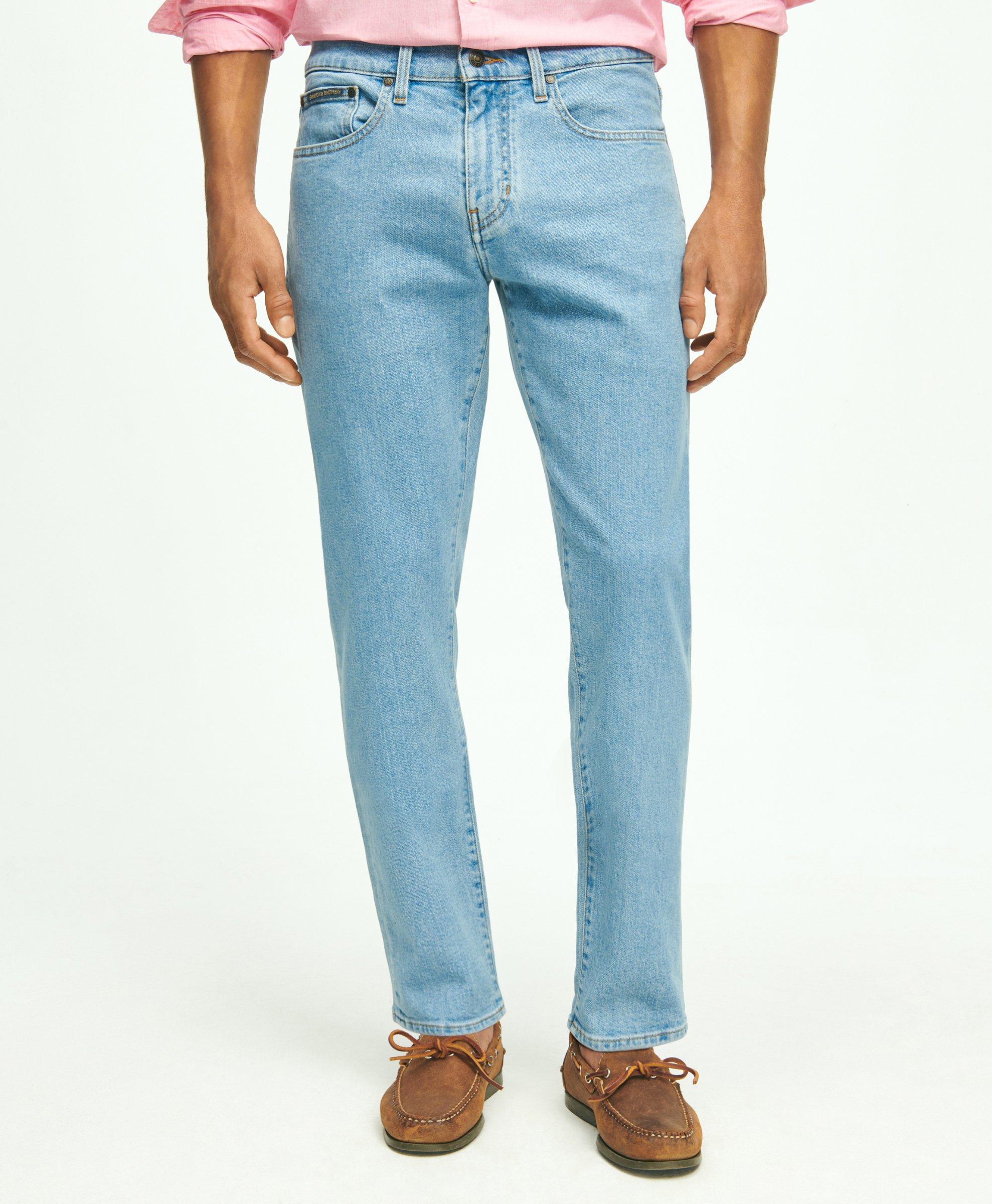 Brooks Brothers Straight Fit Denim Jeans | Light Blue | Size 38 30