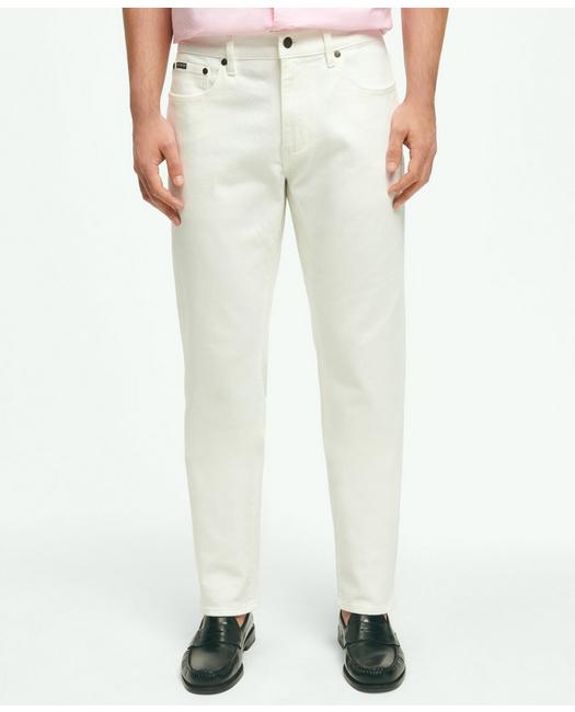 Brooks Brothers Slim Fit Denim Jeans | White | Size 36 34