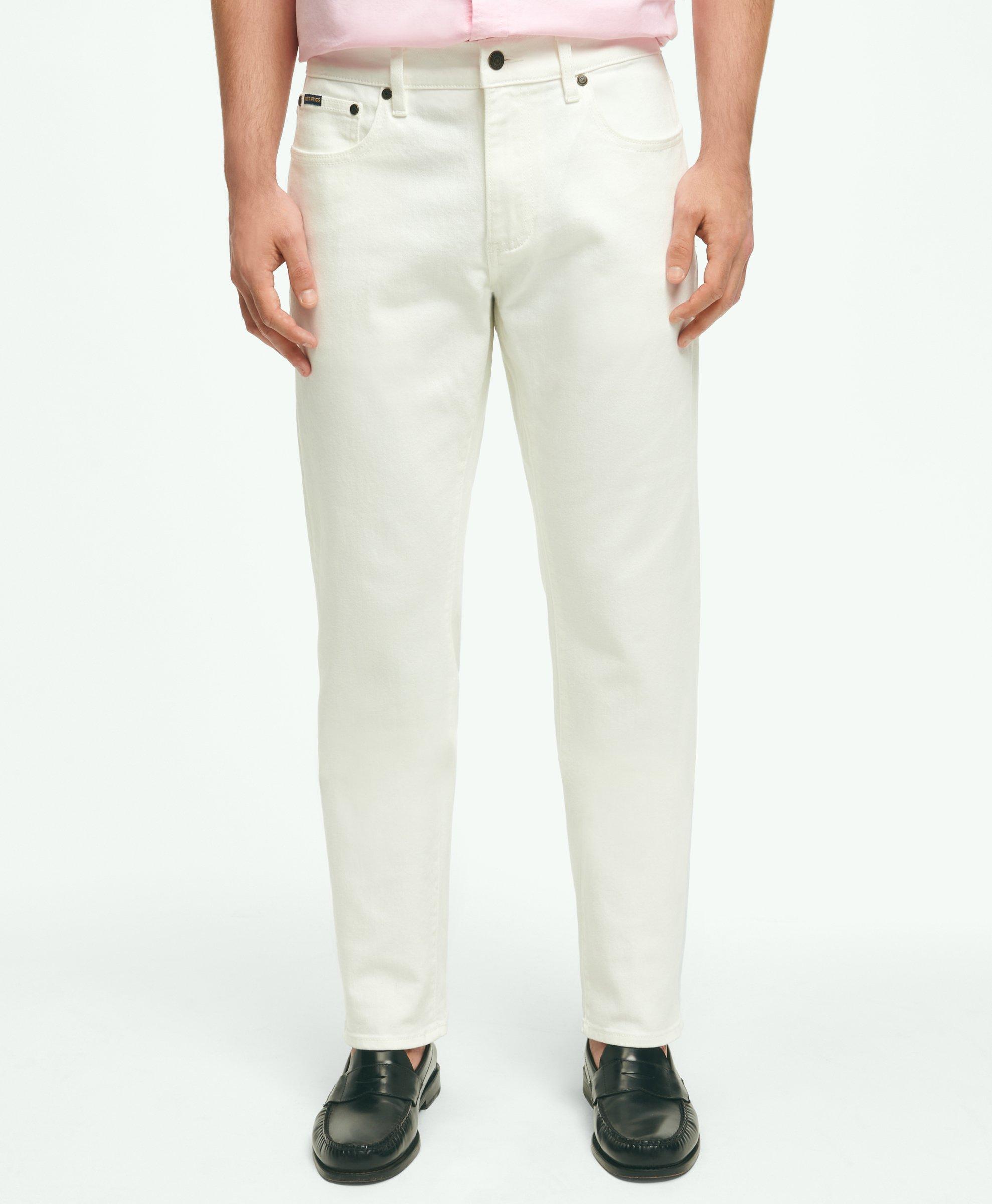 Brooks Brothers Slim Fit Denim Jeans | White | Size 32 34