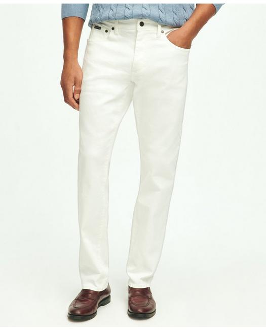 Brooks Brothers Straight Fit Denim Jeans | White | Size 40 32