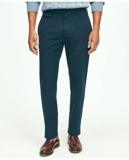 Brooks Brothers Milano Slim-fit Stretch Supima Cotton Washed Chino Pants | Navy | Size 32 32