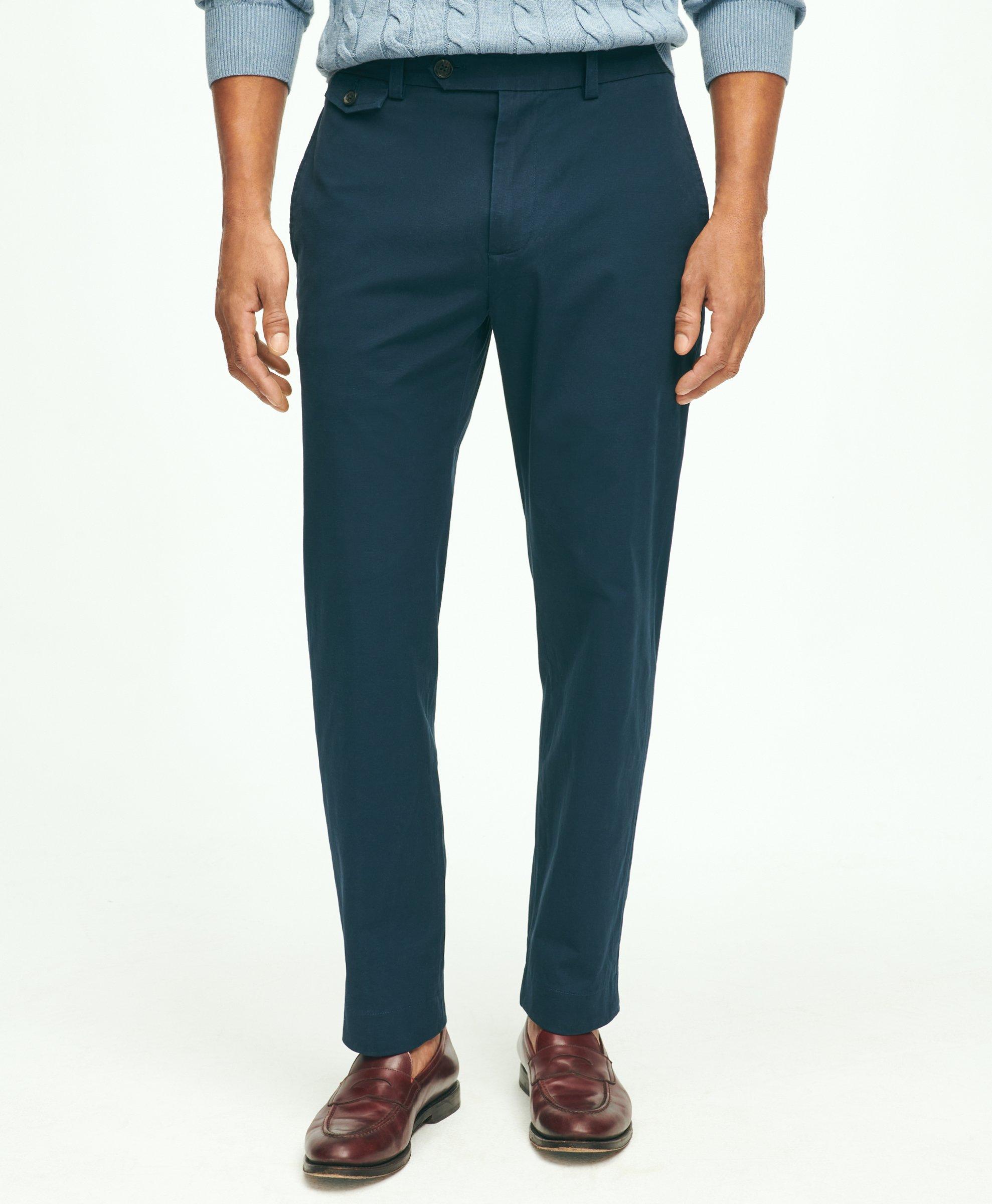 Brooks Brothers Milano Slim-fit Stretch Supima Cotton Washed Chino Pants | Navy | Size 30 30