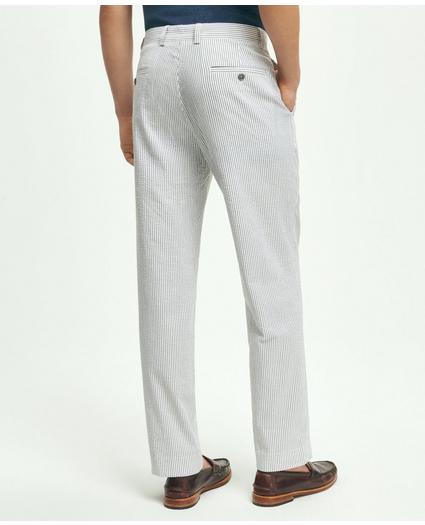 Clark Straight-Fit Washed Stretch Cotton Seersucker Pants