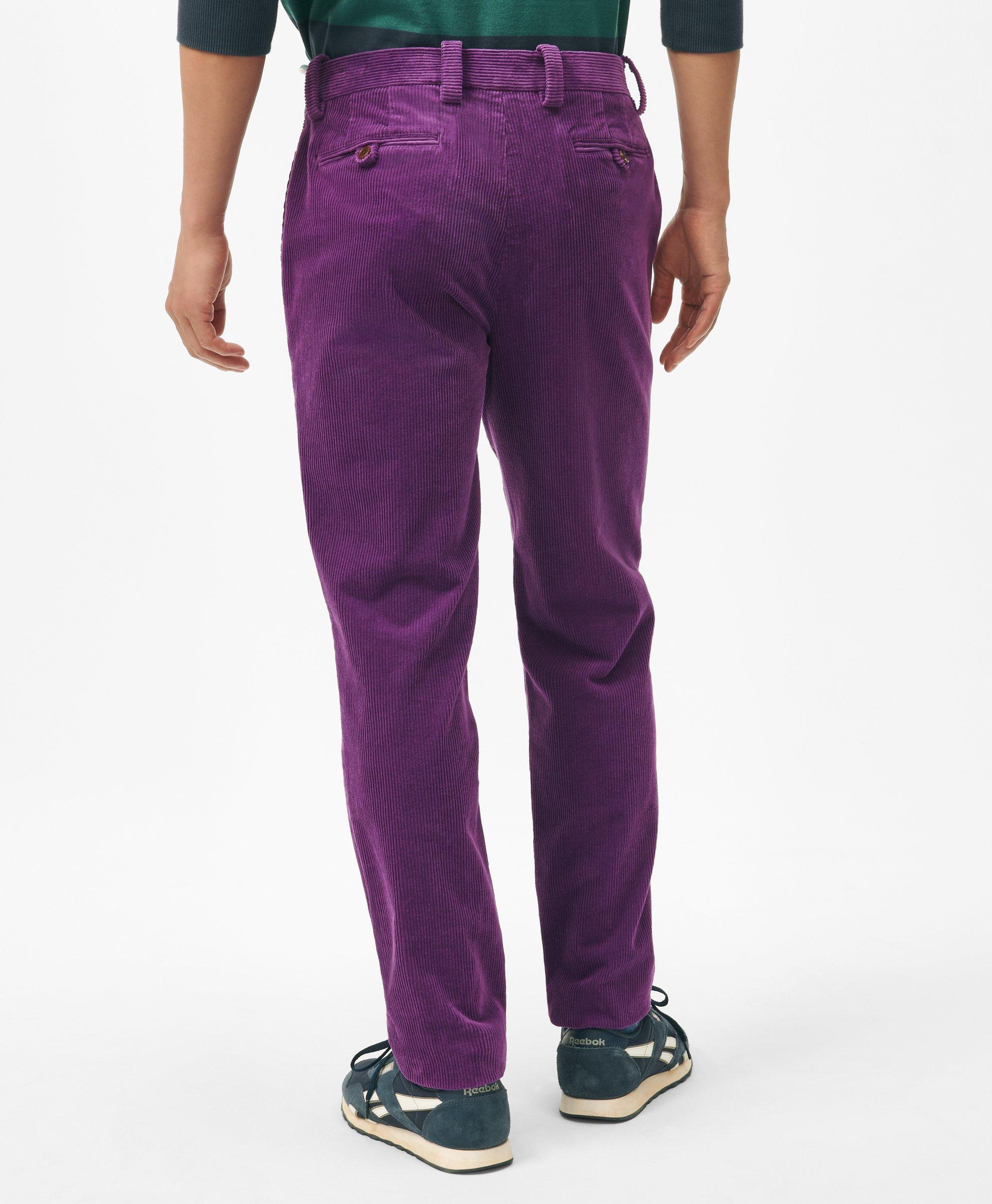 Slim Fit Cotton Wide-Wale Corduroy Pants