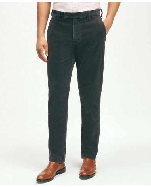 Brooks Brothers Slim Fit Cotton Wide-wale Corduroy Pants | Charcoal | Size 38 32