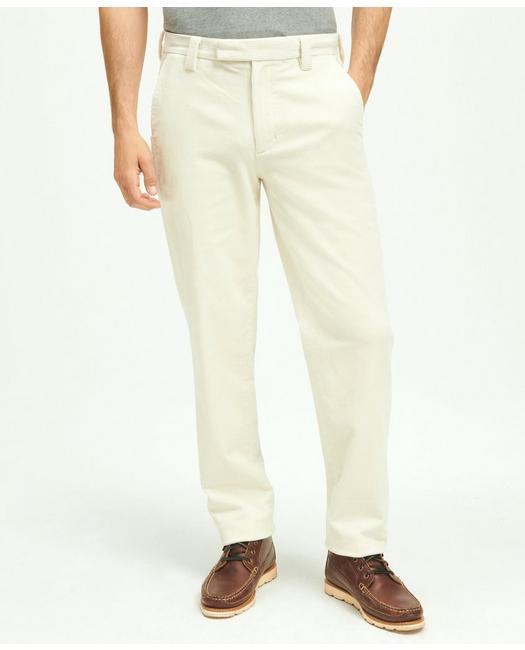 Brooks Brothers Regular Fit Cotton Wide-wale Corduroy Pants | Natural | Size 36 30