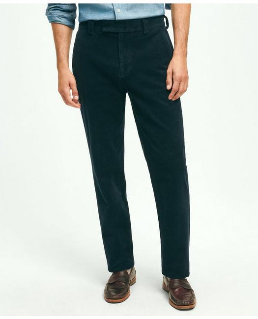 Brooks Brothers Regular Fit Cotton Wide-wale Corduroy Pants | Navy | Size 36 32